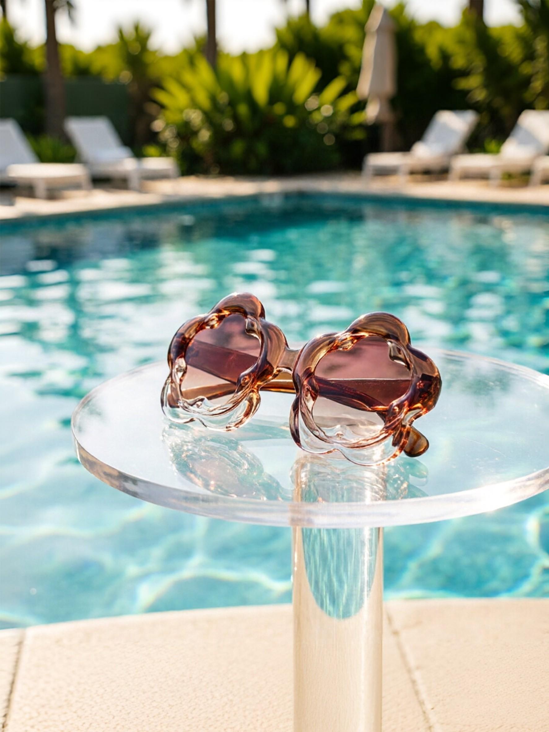 Women's Fashion Sunglasses, Jelly Style Lace Frame, Cute Sweet Beach Vacation, College Party, Perfect Gift for Parties