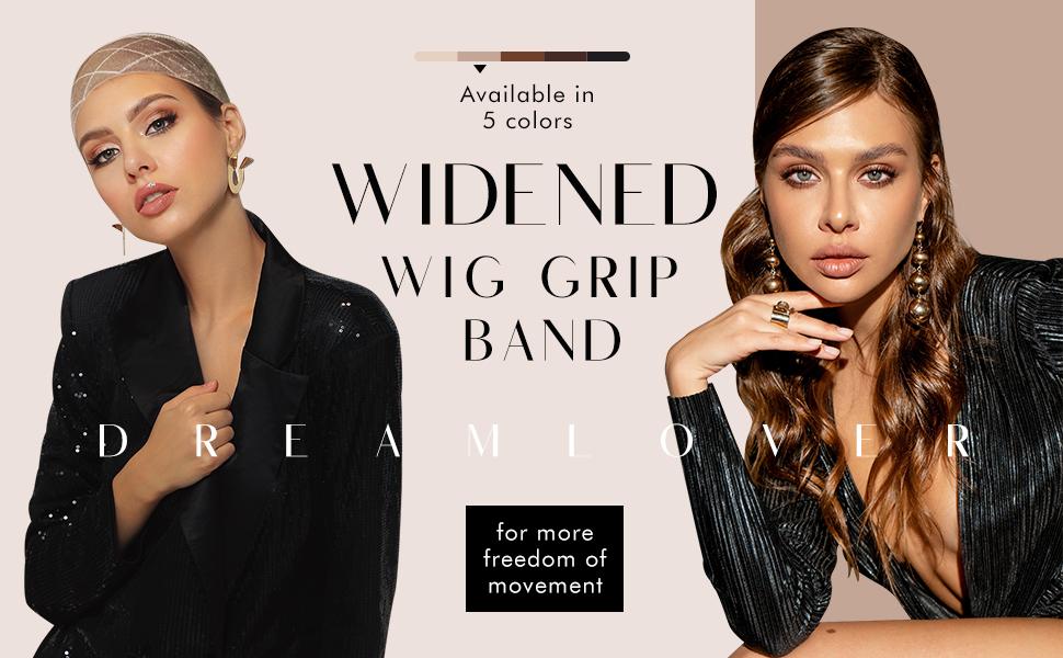 Dreamlover Wig Grip Band for Lace Front Wigs, Adjustable Elastic Wig Grip Headband Wig Band for Women