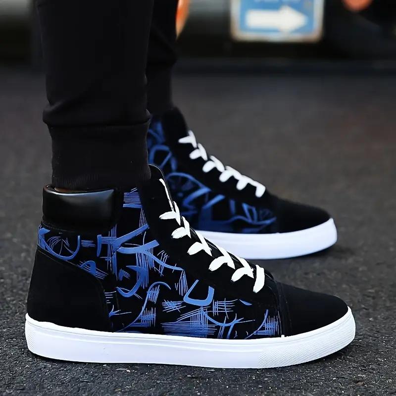 Stylish Performance Skate Shoes for Men - Trendy Outdoor Sports Design, Breathable Mesh Panels, Anti-Slip Rubber Soles
