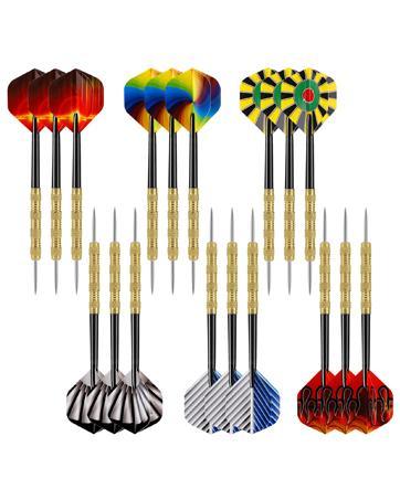 Magnetic Darts - 24 Count Plastic Wing Replacement Darts with Durable Safe Tips for Magnet Dartboard, Outdoor Games Toy for Kids