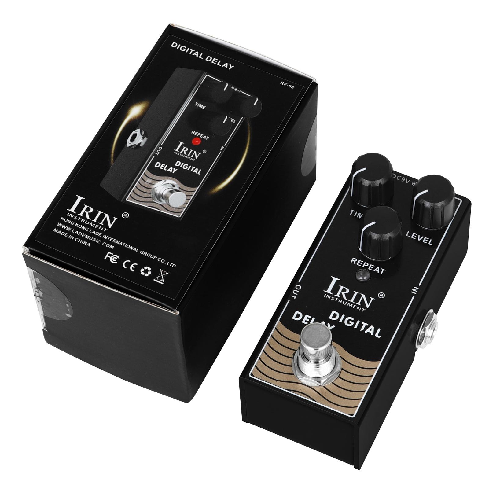 Irin Digital Delay Effect Pedal, Single Block Guitar Effects Processor, High-Quality Sound Enhancement, Ideal for Musicians & Bands