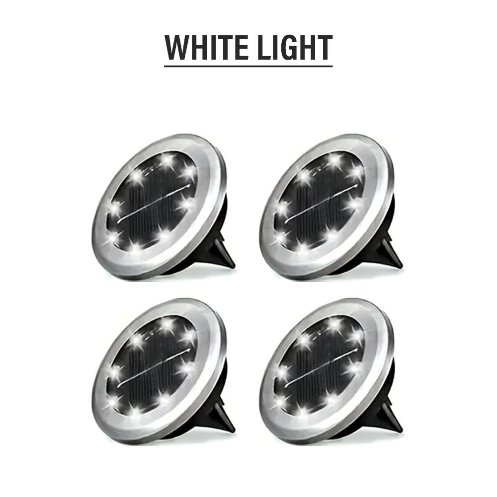 4/8/12-pack Solar 8LED Ground Lights - Solar outdoor step lights, IP65 path lights, garden lights, Outdoor Waterproof Lights, for steps, paths, lawns, and landscape lighting outdoors - Warm white/cool white options available