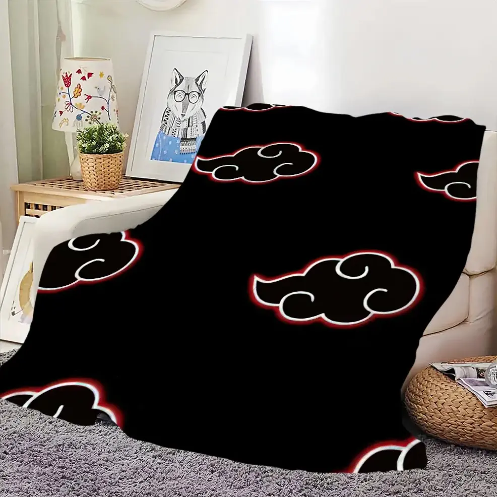 Sasuke & Naruto Akatsuki Inspired Blanket, Comfortable Skin‑Friendly Living Room Bed Bedroom Blanket, Baby Blanket & Adult Blanket, Suitable for Travel and Gifts, Perfect Holiday Birthday Gift for Anime Enthusiasts birthday gift Comfort Blanket