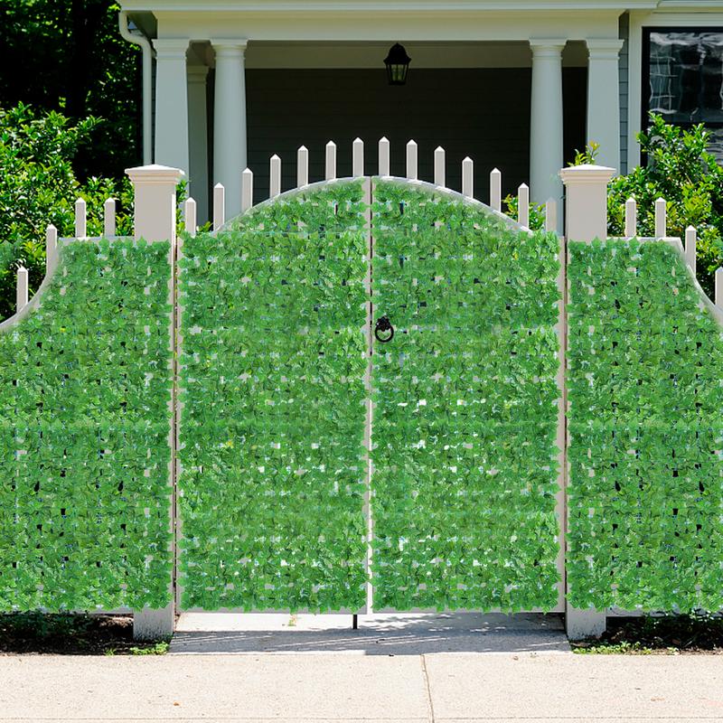 Kerilyn 12/24 Pieces 20"x 20" Artificial Boxwood Panel, Grass Wall Panel, Boxwood Hedge Wall Panels UV Protected Suitable for Artificial Green Wall Decor, Fence Garden Wedding Backyard Decor