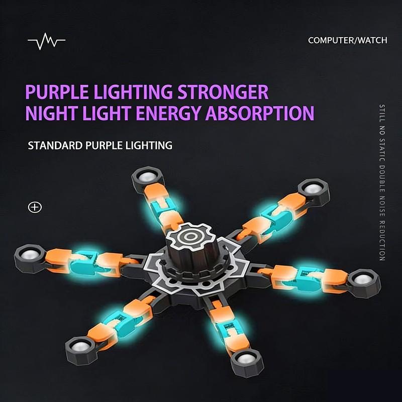 Transformable Finger Spinner, Rotating Folding Design, Portable Handheld Toy, Ideal for Stress Relief & Entertainment