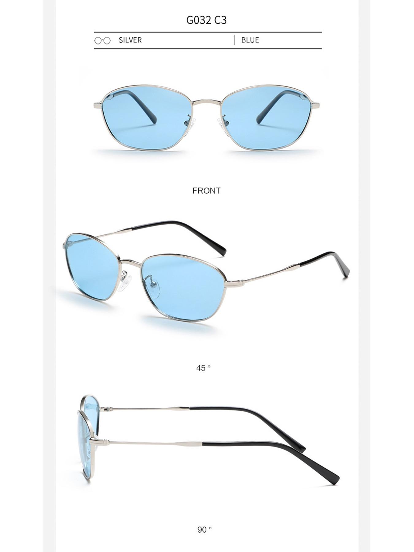 Mira Women's Small Frame Sunglasses, Fashion Metal Polarized UV Protection, Unisex Driving Glasses, Daily Wear Shades G032