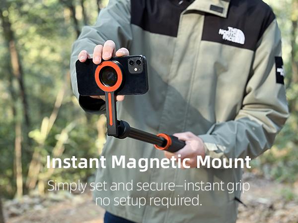 Weilisi Magnetic Selfie Stick Tripod for iPhone with Remote, 65" Phone Tripod for Video Recording, Selfie Stick Tripod for iPhone 11~16 Series and Android Phones(Inclueded Metal Ring)