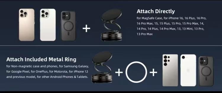 Magnetic Phone Stand, 360° Vacuum Magnetic Phone Holder, Hands-Free ,for Gym/Mirror/Shower/Smooth Surface, Strong Suction Cup Magnetic Car Phone Holder for All Smartphones & All Car Models adjustable Magnetic Phone Stand, 360° Vacuum Magnetic Phone Holder, Hands-Free ,for Gym/Mirror/Shower/Smooth Surface, Strong Suction Cup Magnetic Car Phone Holder for All Smartphones & All Car Models adjustable