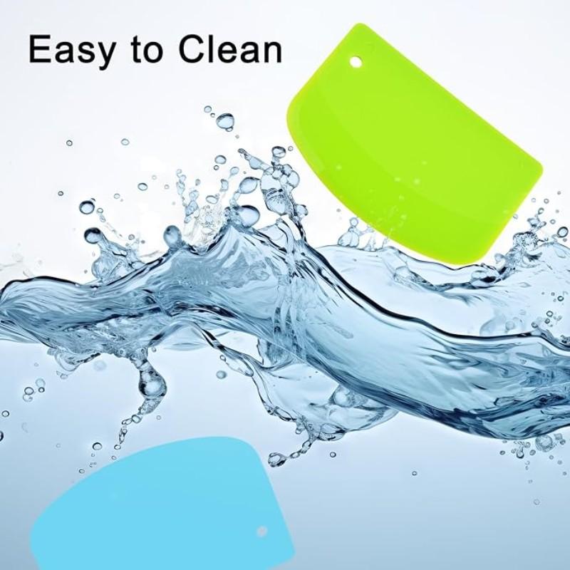 5 Piece Dough Scraper Set, Plastic Bench Scraper, Bowl Spatula, Kitchen Pastry Cutting Tool, Baking Tools, Suitable for Bread Dough, Pastries, Pizza, Baking Cakes