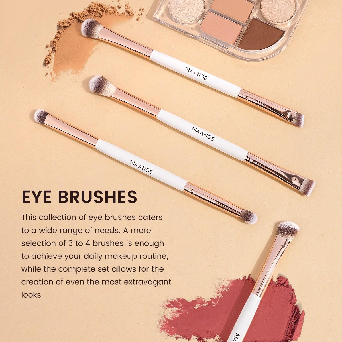 Maange 7-Piece Makeup Brush Set, Cosmetic Brushes, Foundation Brush, Blush Brush, Loose Powder Brush, Eyeshadow Brush, Concealer Brush, Ideal for Home and Travel