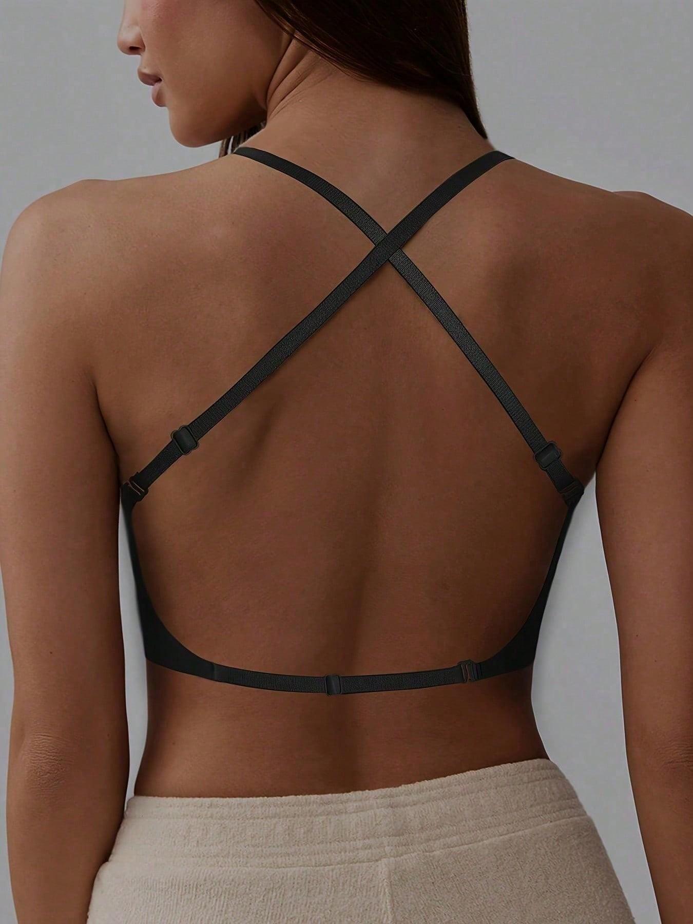 Women's Seamless Backless Bra, Multi-Strap Convertible Strap Wireless Push-Up Bra, Elegant, Chic, Suitable for Wedding Dresses and Party Gowns