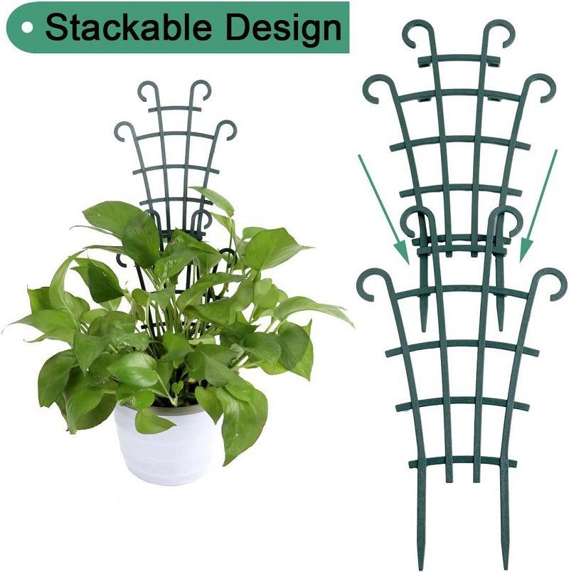 Adjustable Plant Climbing Frame - Stackable, Suitable for Indoor/Outdoor Use, Durable Plastic, Plant Support Structure, Space Saving, Suitable for Potted Plants and Artificial Flowers,Plant support bracket