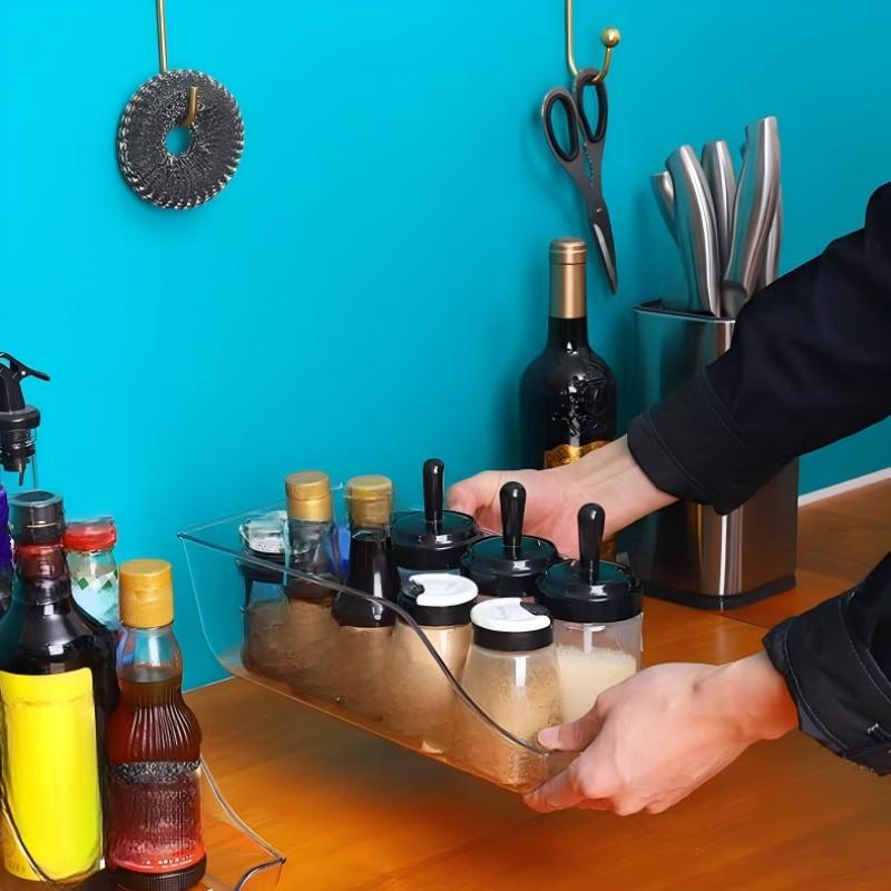 Clear Fridge Organizer Bins Space-Saving Stackable Storage Containers, Durable Acrylic Material for Soda Cans Energy Drinks, Angled Design Portable Organizer for Fridge Freezer Pantry Kitchen Countertop, Ideal for Home Office Party Drink Storage with Rand