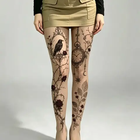 Women's 30 Denier Pantyhose, Peach Color Shiny Stockings, Comfortable Soft Material, Ideal for Daily Wear, Perfect for Various Occasions