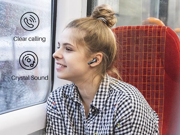 TOZO T20 Wireless Earbuds Bluetooth Headphones 48.5 Hrs Playtime with LED Digital Display Audio Earphones Noise Electronic Headset Charging Chargeable mini headphones in-ear earphone FathersDayGift