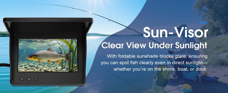 Christmas Gifts Underwater Fishing Camera, Fish Finder with 4.3 Inch Screen and Waterproof Camera, Fall Gifts, Underwater Fish Finder, Fishing Equipment, Fishing Stuff, for Fish Tank