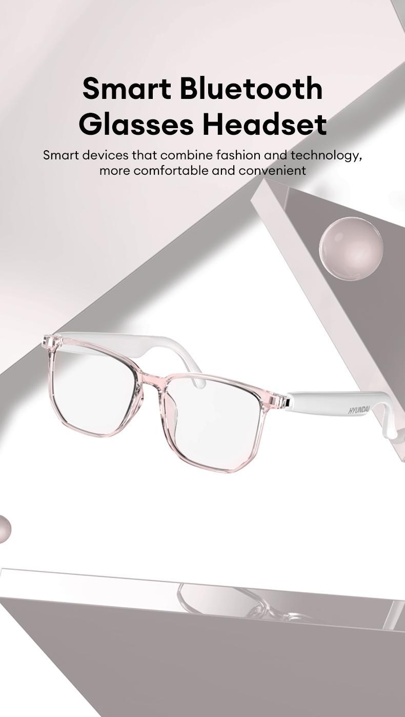 HYUNDAI C8 Pro AI Smart Glasses Wireless Headphone Smart Glasses For Listening To Music & Calling, Support Languages Bluetooth Translation Audio & Video Call Translation Glasses for Women & Men