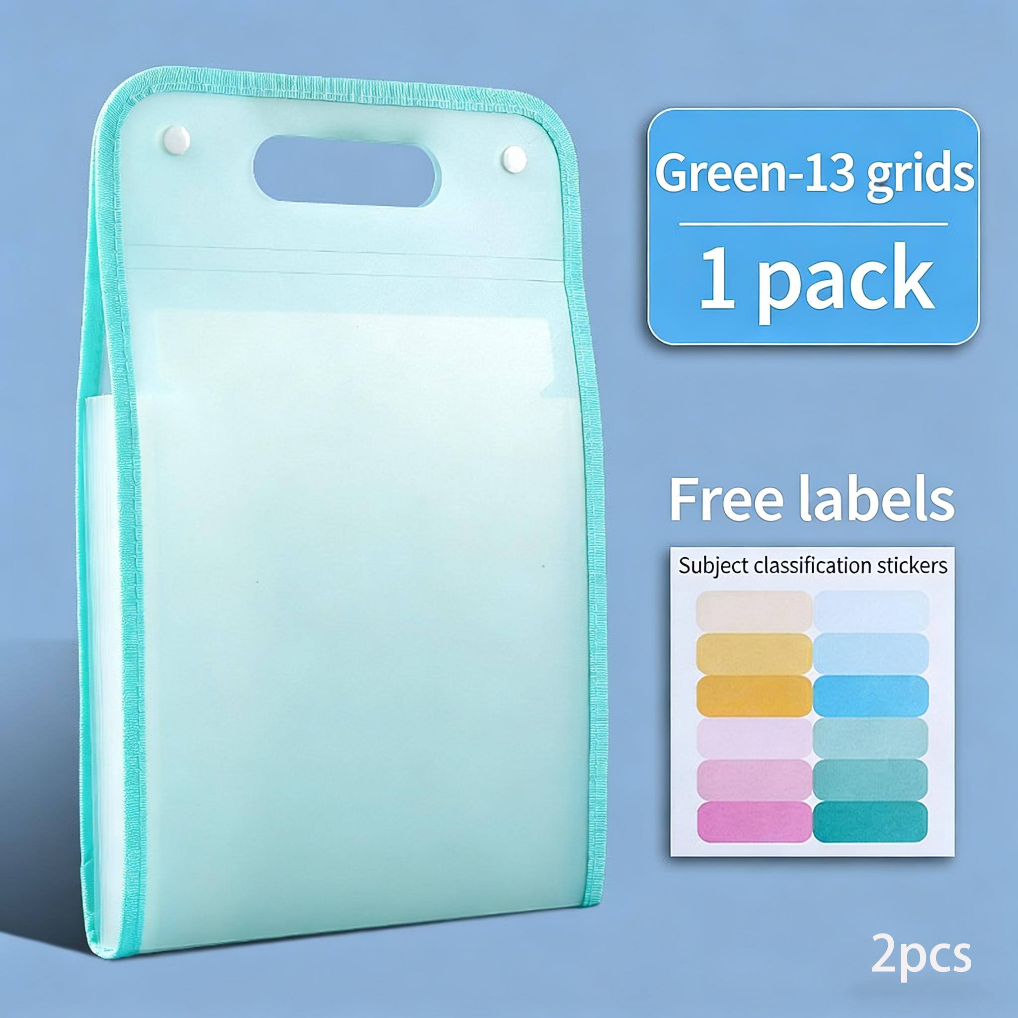 2 Piece Set A4 Student Folder, Multi-Layer File Bag, Large Capacity Exam Organizer, Office Document Storage, Archival Pouch