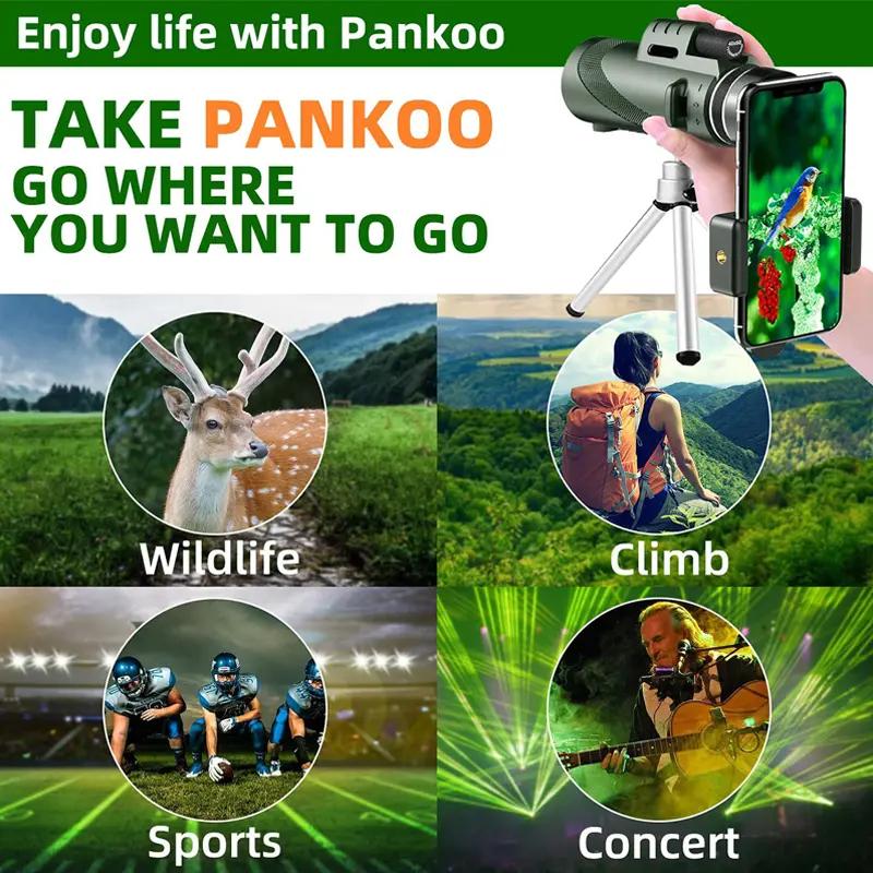 80x100 Powerful Monocular Telescope with Plastic Shell, BAK4 Prism, FMC Lens Coating, IPX4 Waterproof HD Optics, Eyepiece Focus, Large Eyepiece, Compact Rubber-Armored Body, Phone Adapter, Foldable Leisure Outdoor Gear for Travel, Hiking 80x100 Powerful Monocular Telescope with Plastic Shell, BAK4 Prism, FMC Lens Coating, IPX4 Waterproof HD Optics, Eyepiece Focus, Large Eyepiece, Compact Rubber-Armored Body, Phone Adapter, Foldable Leisure Outdoor Gear for Travel, Hiking