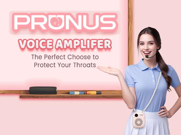 PRUNUS A18 Voice Amplifier Microphone Headset,Portable Voice Amplifier,PA Systems for Teachers,Training,Guide, Speakers Smartphone Audio Springtok