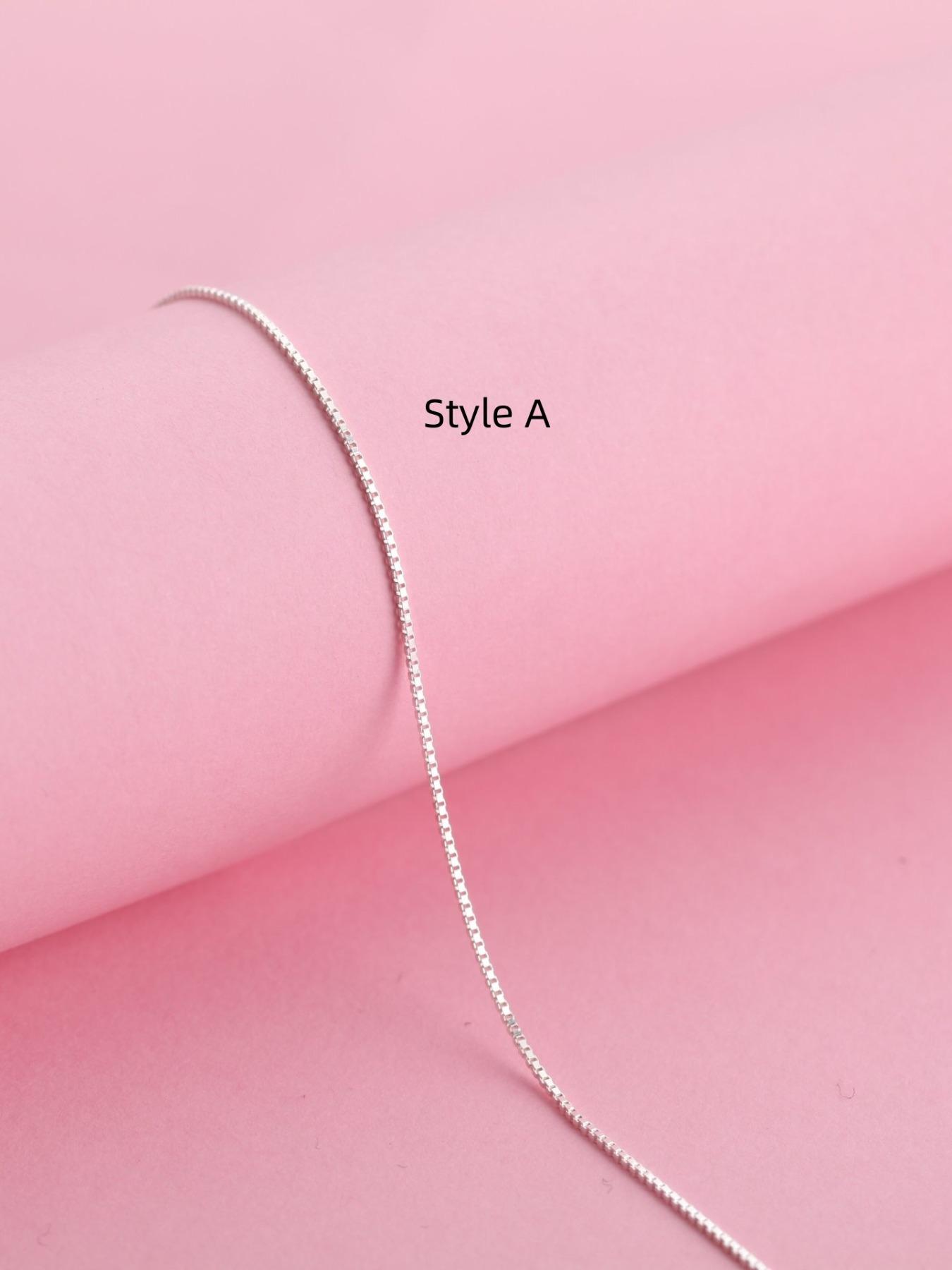 925 Sterling Silver Women's Simple Fashion Chain Necklace, Classic Series Necklace, Fashion Jewelry Accessories for Women As Gift, Minimalist Necklace