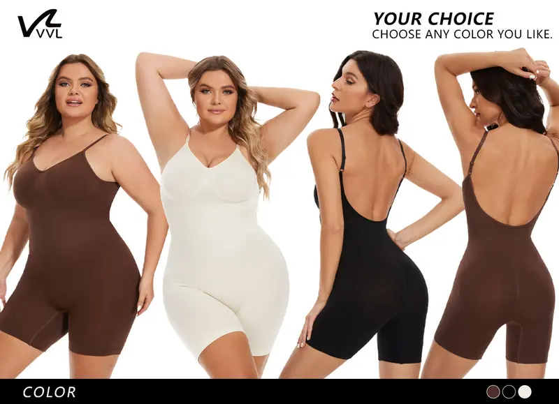 Product Introduction of VVL Seamless Shapewear for Women Butt Lifting and Tummy Control Bodysuit Vest with Spaghetti Straps Daily Fashion Minimalist Style 5