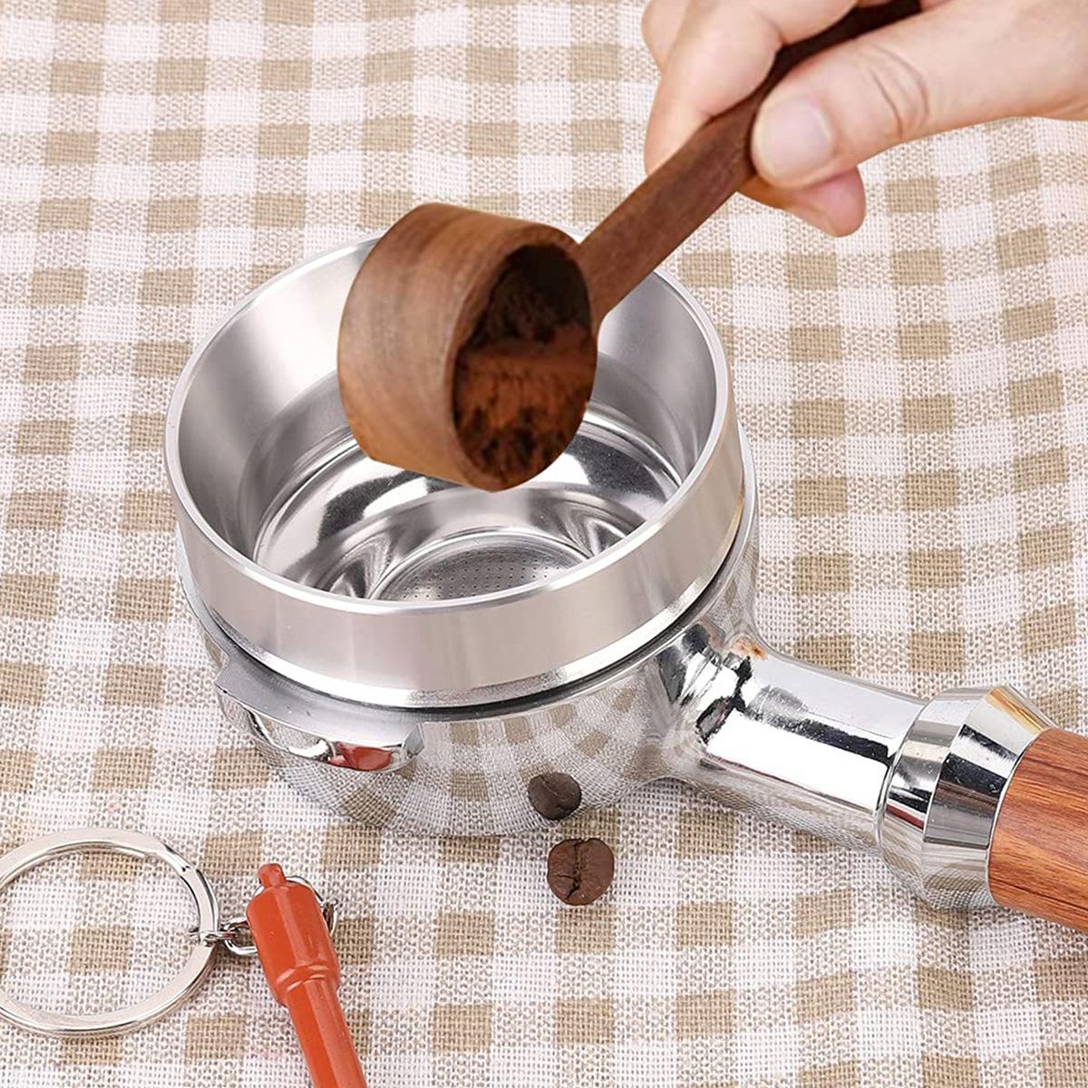 51/53/58mm Espresso Dosing Funnel with Magnetic Design, Precision Italian Coffee Handle Powder Dial Ring, Essential Coffeeware Accessories