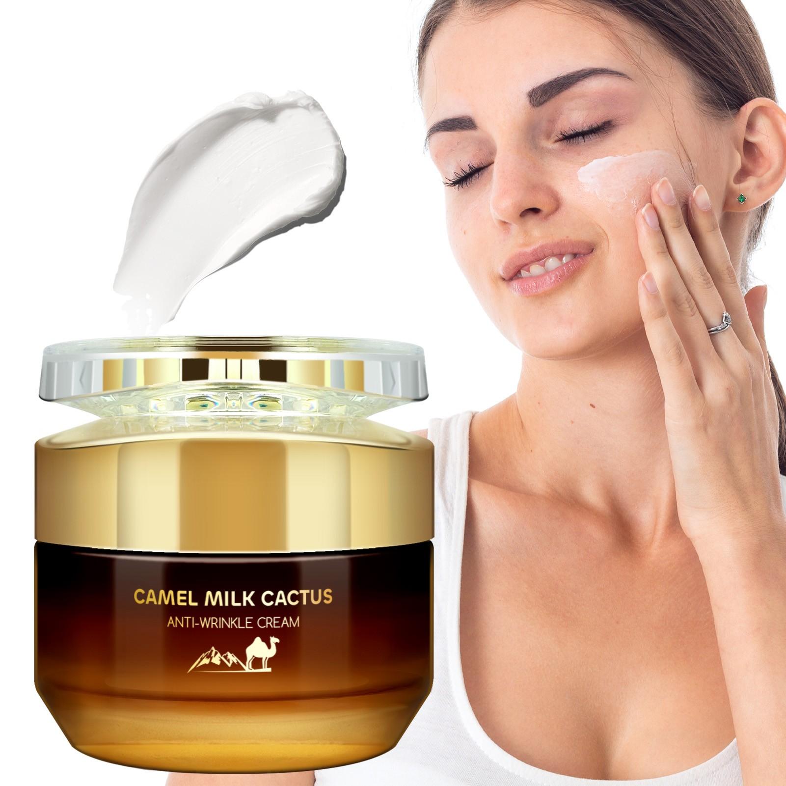 Camel Milk Anti-Wrinkle Balm, Oatmeal & Aloe Vera Essence, Niacinamide & Hyaluronic Acid, Deeply Nourishing, Moisturizing, Evening Care