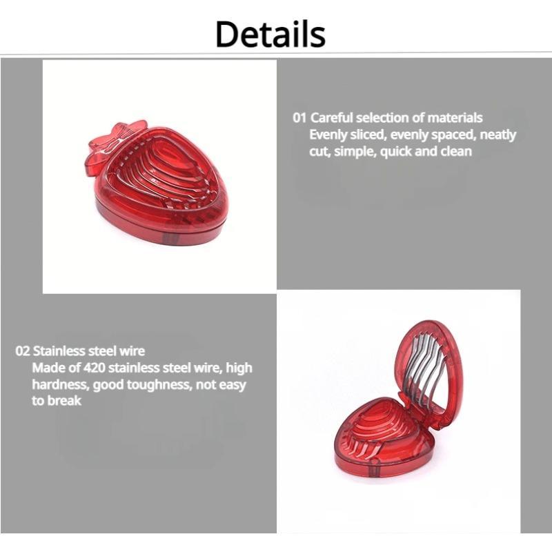 1pc stainless steel strawberry slicer cream cake decorating tool date slicer egg cutter kitchen creative kitchen gadget