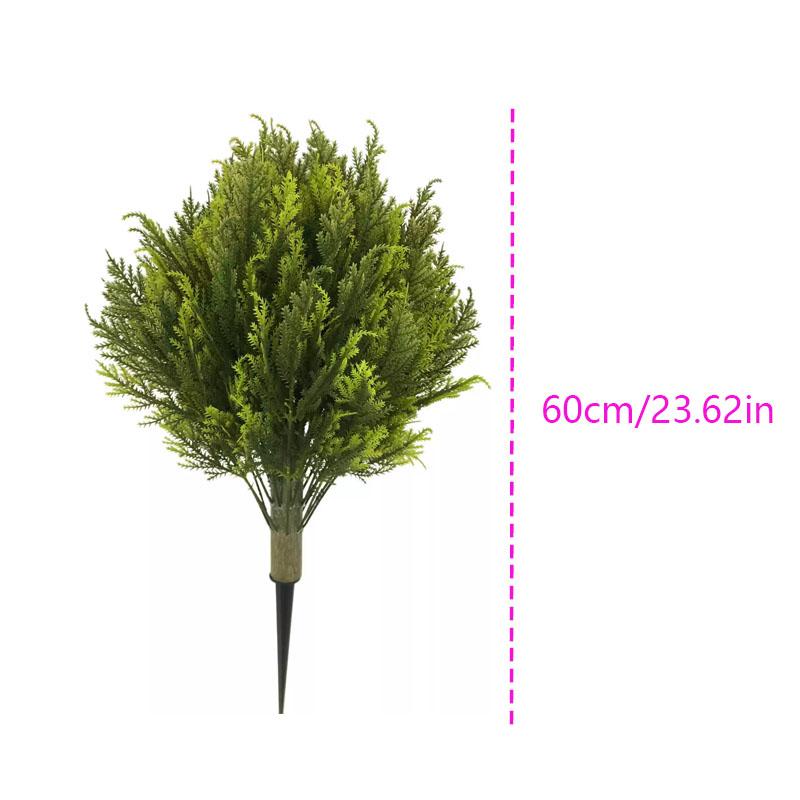 Simulated pine tree greenery planting, durable green artificial pine trees/anti-ultraviolet fake shrubs, suitable for all four seasons - holidays, Christmas, Valentine's Day and weddings - for outdoor and indoor use, courtyards, porches, garden decoration