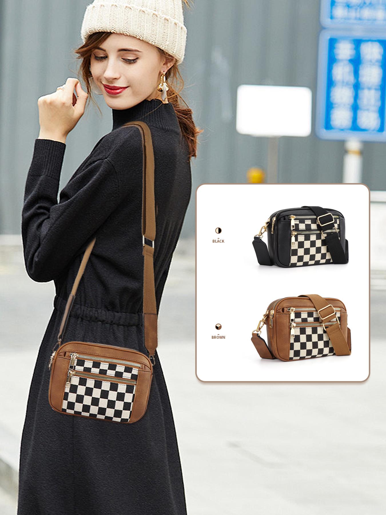 Bohemian Crossbody Purse for Women, Casual Trendy Bag, Small Crossbody Bags Trendy Vegan PU Leather with Adjustable Shoulder Strap, Women's Shoulder Bag, Handbag, Vintage Design, Lightweight & Spacious, Perfect for Daily Use