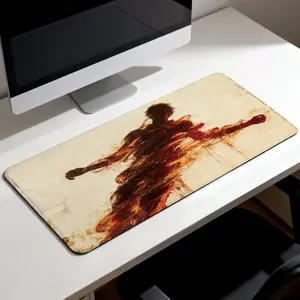 LIVEKEY XXL Gaming Mouse Pad with Non-Slip Base & Stitched Edge  Premium Large Extended Mouse Mat 31.5x15.75in  Ergonomic Smooth Control Pad for PC/Laptop  Desk Mat with Abstract Artistic Figure Design