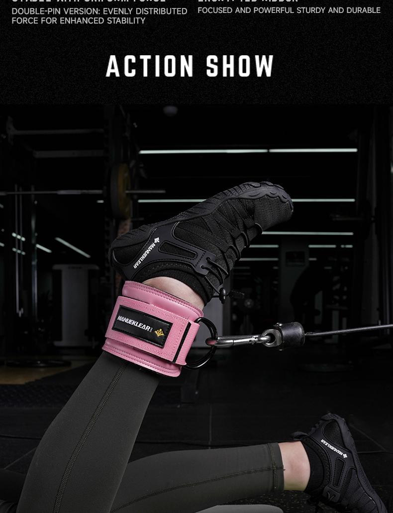 Manueklear Fitness Ankle & Wrist Strap, 6mm Sbr Cushion, Velcro Double Buckles, Universal for Ankle Wrist Thigh, Comfortable for Workout Gym Training