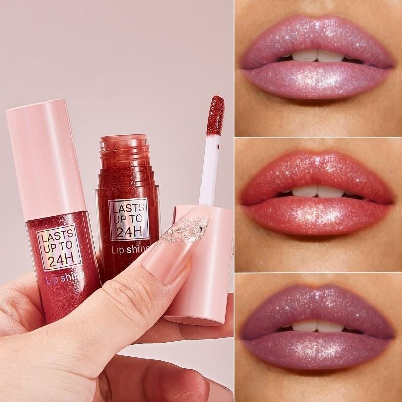 3pc/1pc Long-Lasting Highlight Lip Gloss Set, Includes Moisturizing, Refreshing, Lightweight, Rich Lip Glosses, Nude Lip Liner, Non-Sticky Liquid Lipstick Series