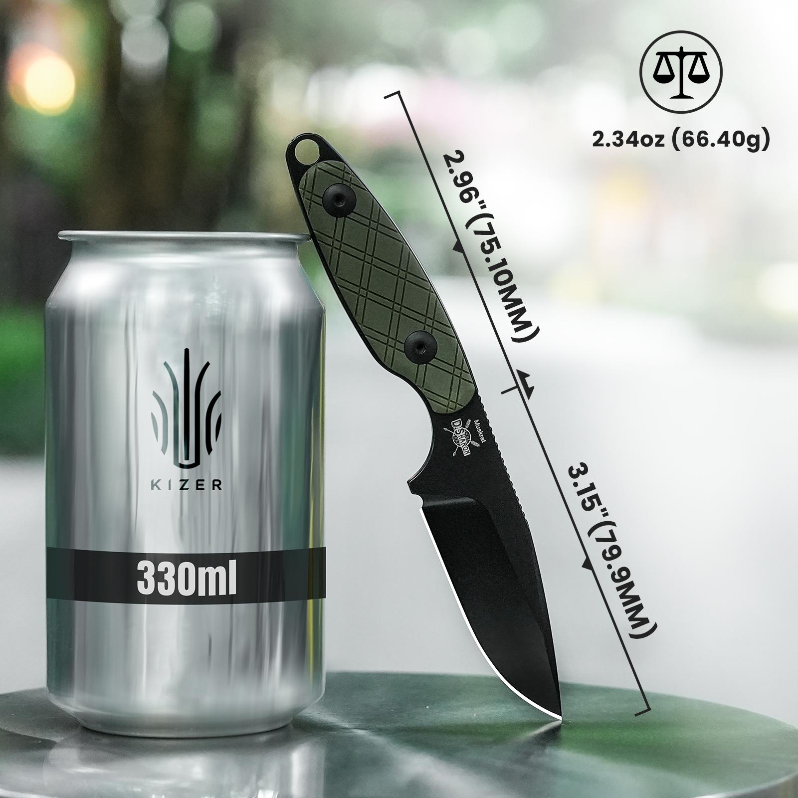 Kizer Outdoor EDC Muskrat D2 G10 Oliver Green Handle 1064A1