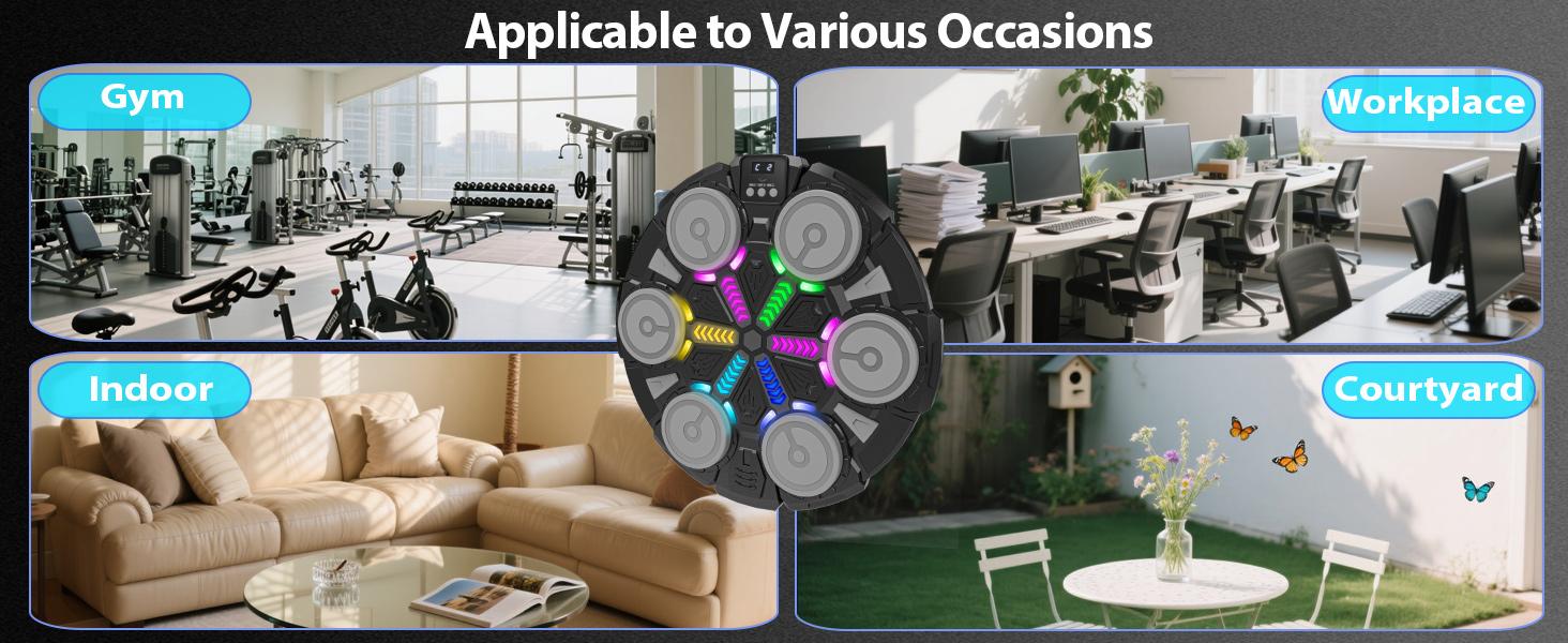 Smart Boxing Training Machine for Adults & Kids, Training Boxing Equipment, Bluetooth-compatible Music Sync, Real-Time Data Feedback, Wall-Mounted Space-Saving, Home Gym Office Use