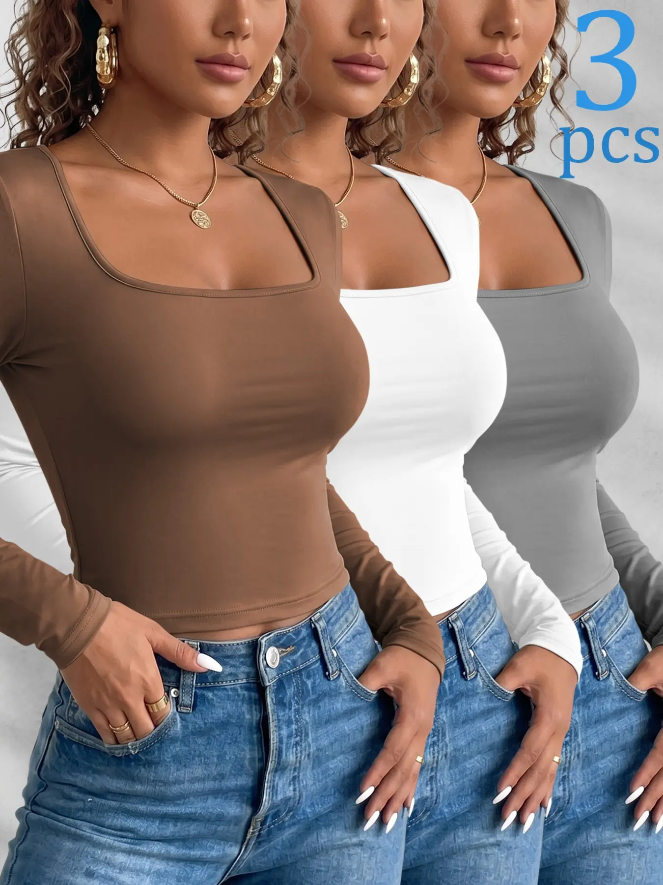 Coffee Brown + White + Earth Gray