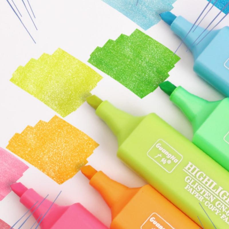 Stable Leopard Pattern Light Highlighter Set, Smooth Gliding Ink, Ideal for Students & Professionals, Long-Lasting Color Notes