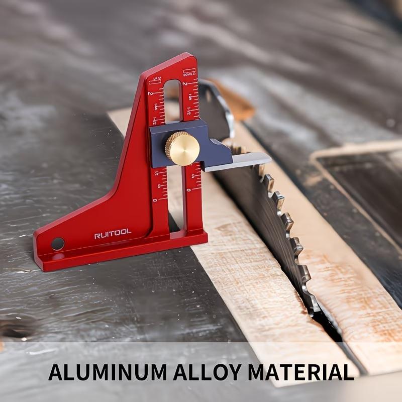 Table Saw Measurement Ruler, Metric Imperial Magnetic Height Gauge, Electric Circular Saw Carving Machine Reverse Adjustment