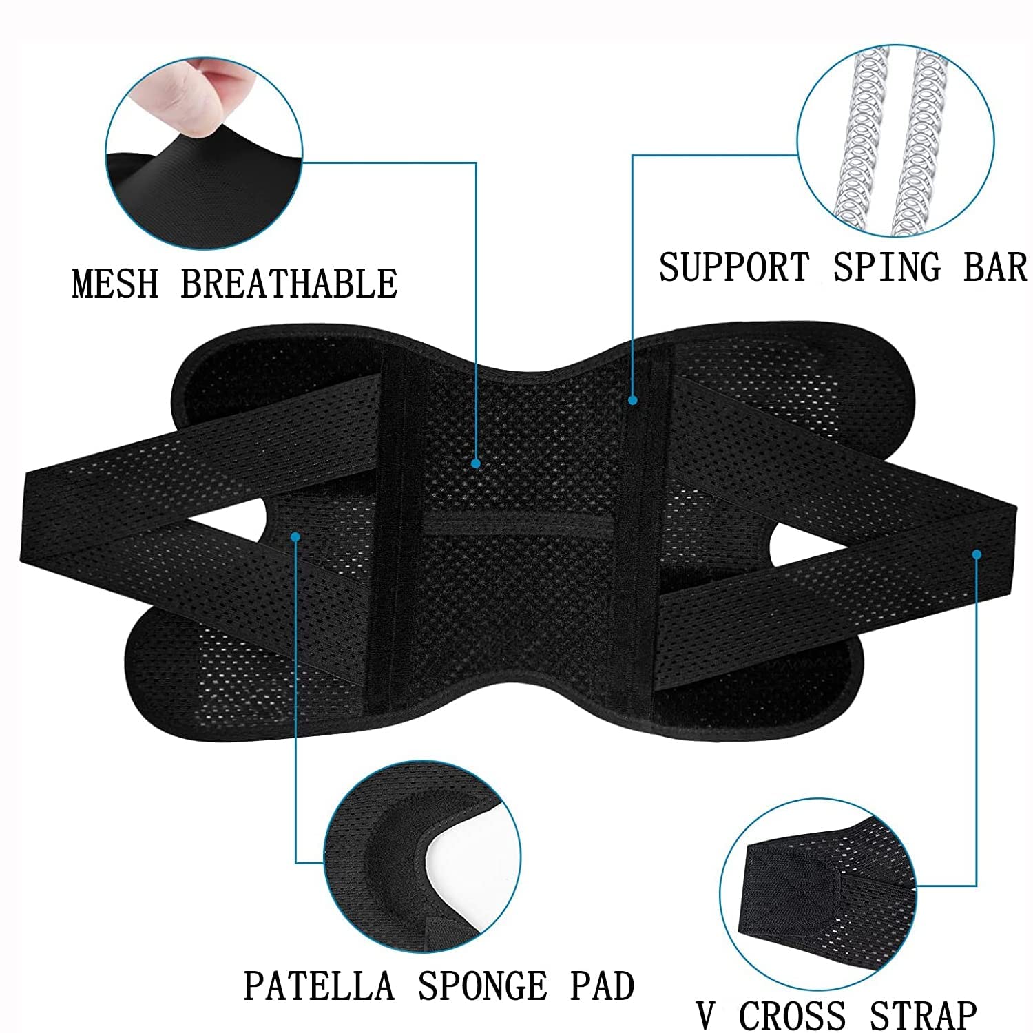 2 Pack IYDoaMea Plus Size Knee Compression Wrap Brace (Order A Size Up), Breathable Adjustable Knee Brace For Men And Women, Knee Brace With Side Stabilizers Outdoorfun TikTokShopBlackFriday