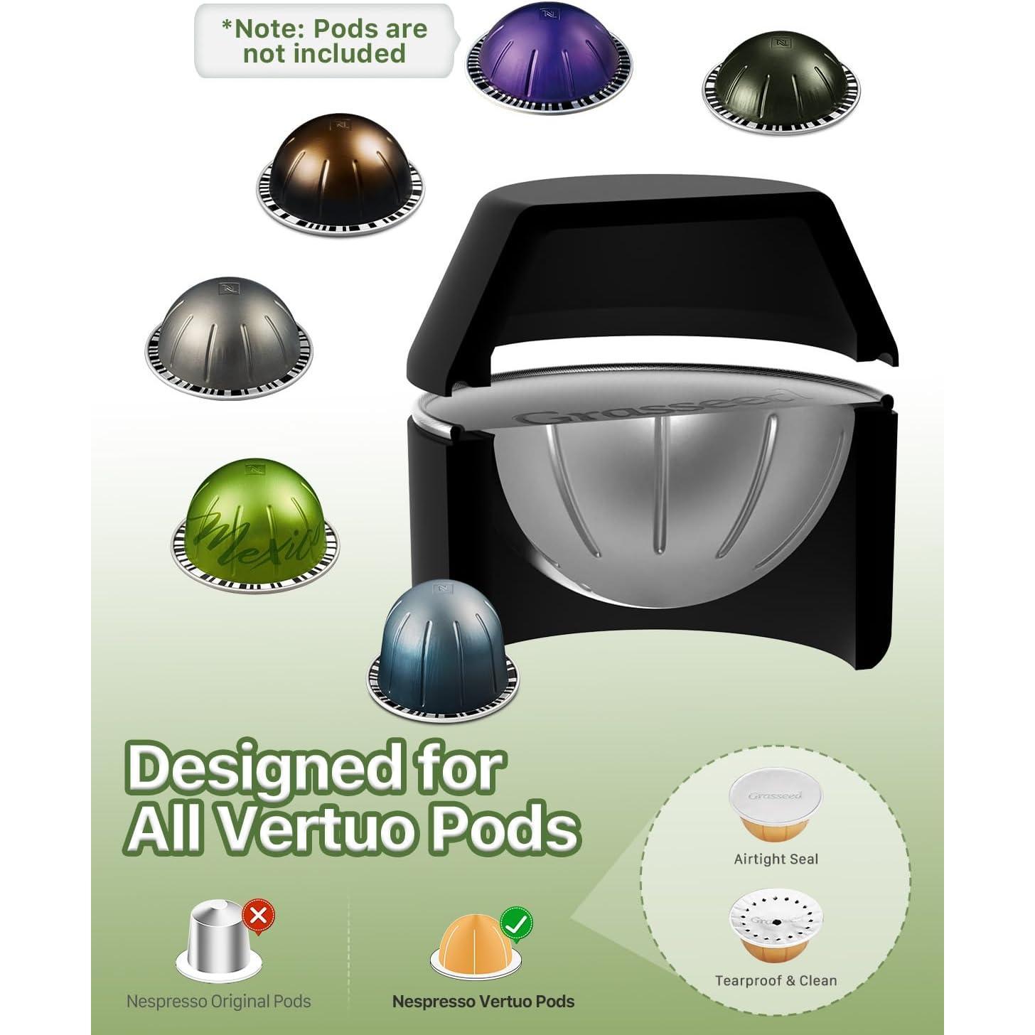 VertuoLine Capsule Kit for  Pods with 50 count  Foil Seals , Refillable Coffee Pods for VertuoLine to Refill Pods