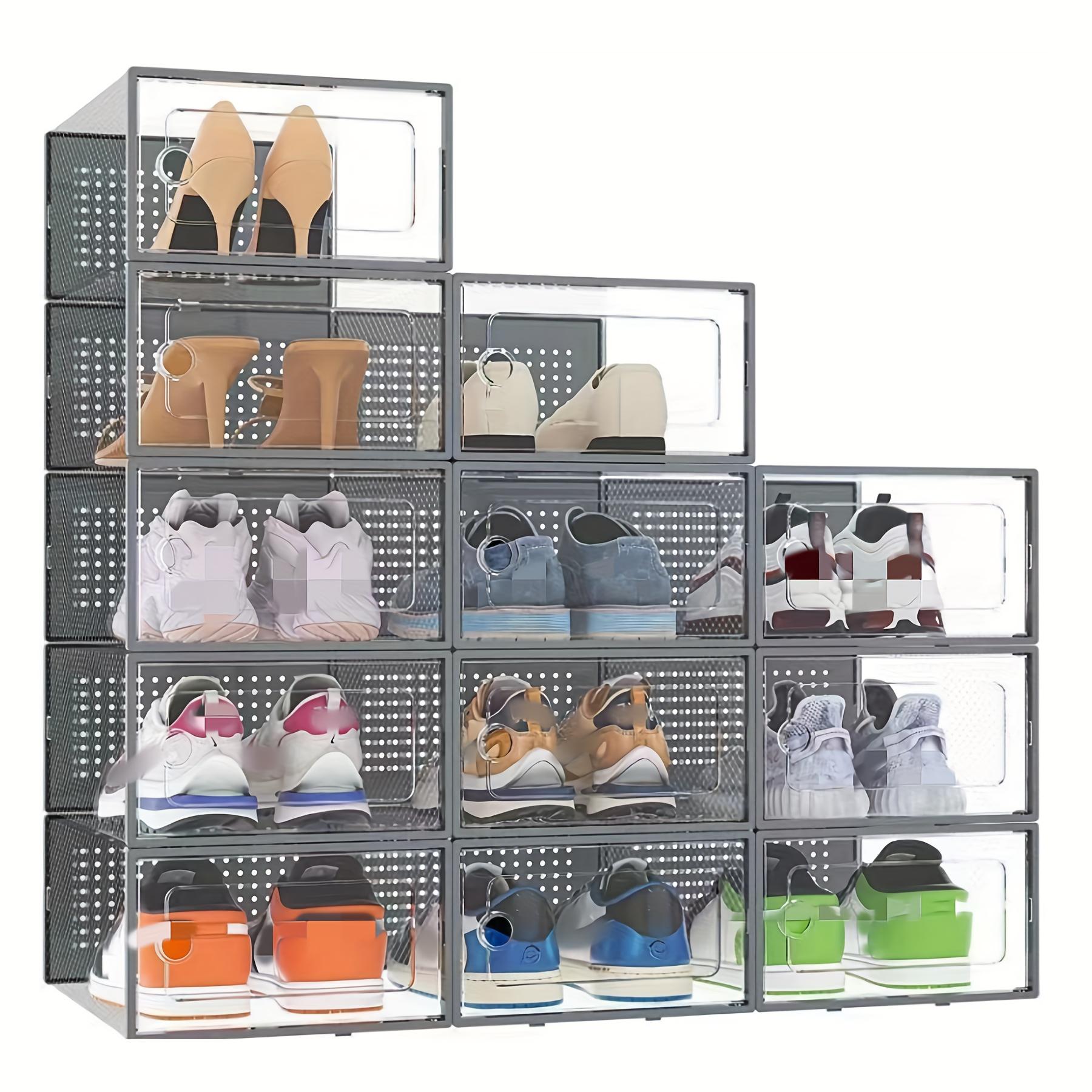 12/24-piece high-value transparent shoe box | Stacking does not occupy an area