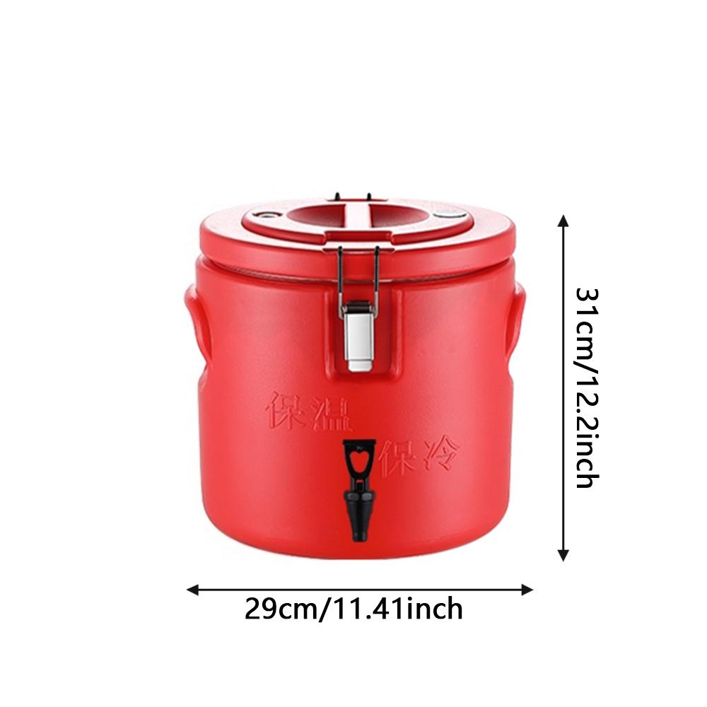 Multi-Functional Insulated Bucket, Lock-Closure Seal, Stainless Steel Inner Tank, Large Capacity Rice Porridge Soup Soybean Milk Container