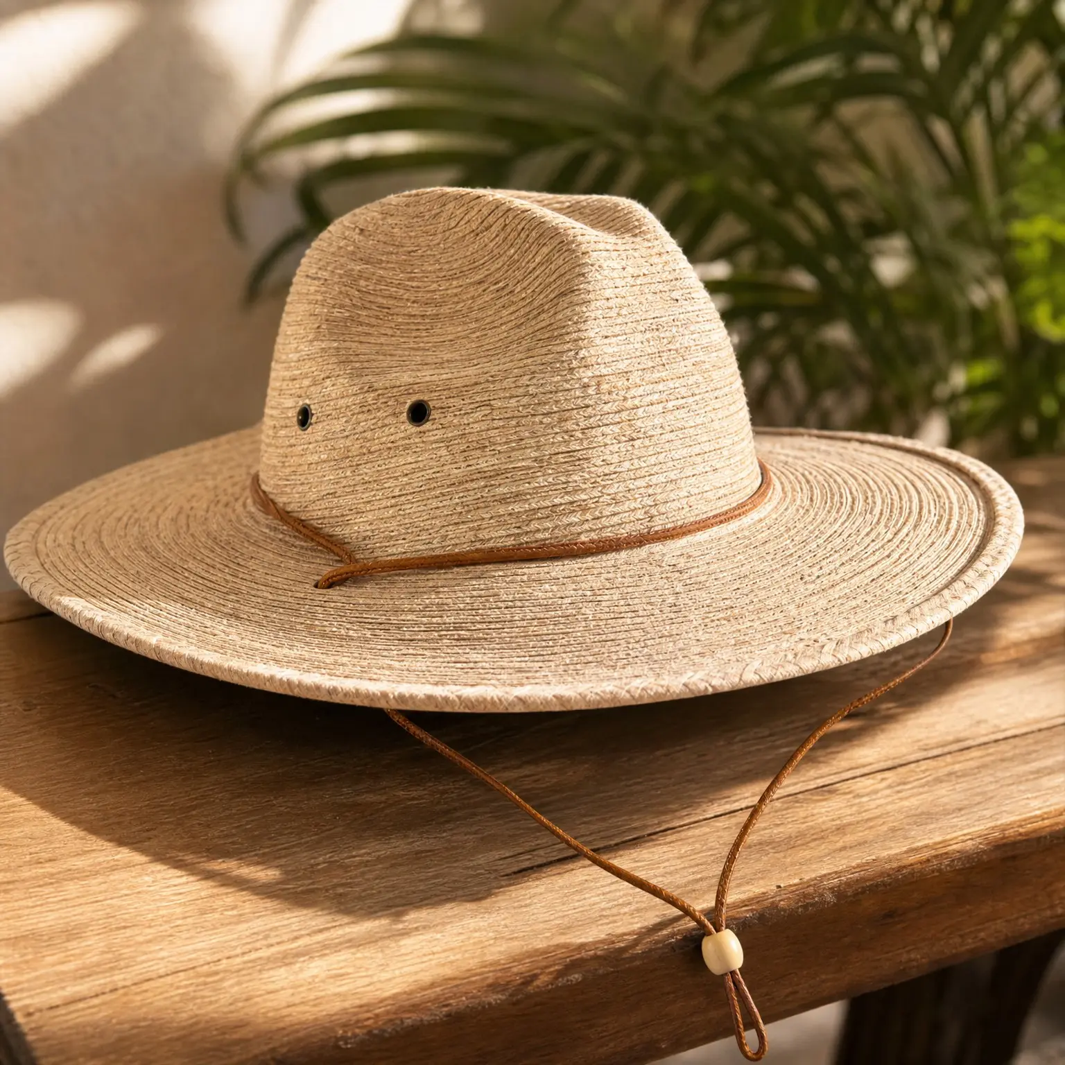 Packable Stone-Washed Straw Lifeguard Hat for Men & Women - Beach Straw Hat with Summer Sun Protection(Gift)