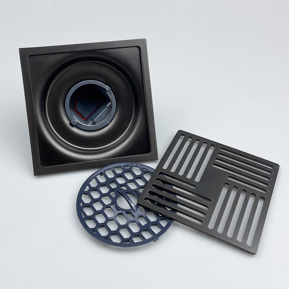 Stainless Steel Anti-Odor Drain Cover, Square Grate Bathroom Kitchen Sink Strainer, Long-Lasting Rust-Free, Dual Layered Design