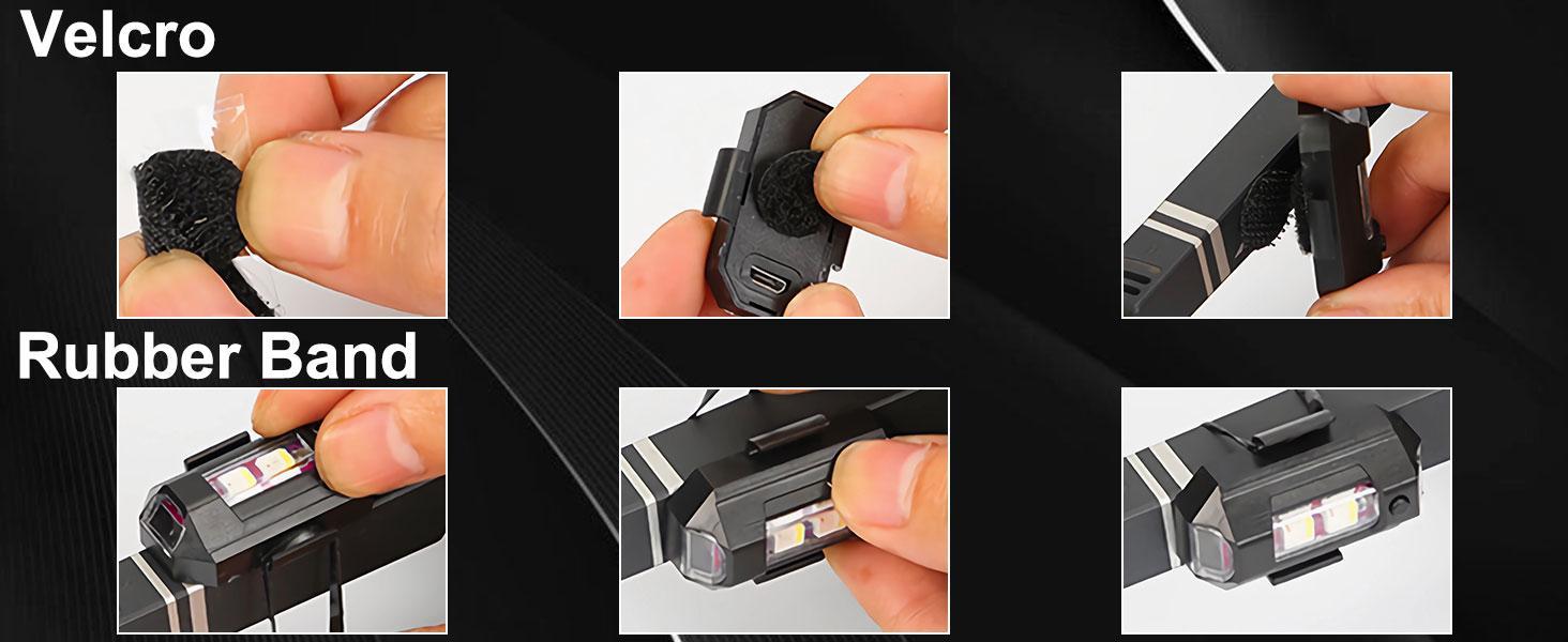 6 Pack RGB LED Strobe Lights with Remote Control - Multiple Lighting Modes USB Rechargeable Wireless Flash Warning Light for Car Motorcycle Drone Bike Boat Aircraft Airplane Truck Accessories, Car Exterior Anti-Collision Decorative Signal Lamp for Night