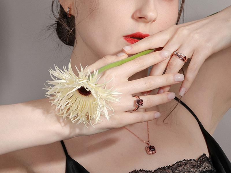 Jeulia Crossover Sterling Silver Women's Band Fashion Anniversary Promise Engagement Ring for Women With Gift Jewelry Box wedding set Sterling Silver Zircon