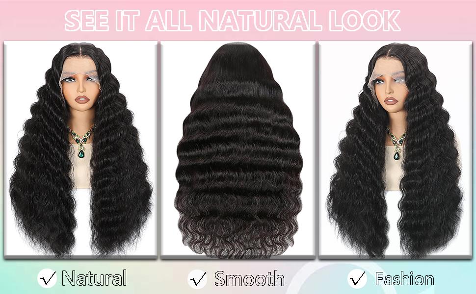 Deep Wave Lace Front Wigs Human Hair 200 Density 13x6 HD Lace Frontal Wigs Human Hair Pre Plucked Deep Curly Glueless Wigs Human Hair for Women Natural Black Deep Wave Lace Front Wigs Human Hair 200 Density 13x6 HD Lace Frontal Wigs Human Hair Pre Plucked Deep Curly Glueless Wigs Human Hair for Women Natural Black