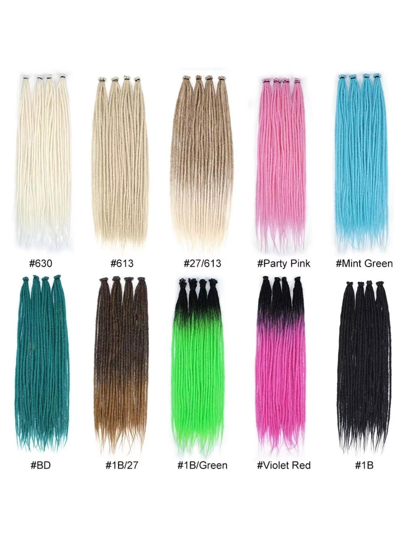 Dreadlock extensions. Reggae and hip-hop styles; synthetic hair pieces; hippie-style dreadlocks suitable for both men and women