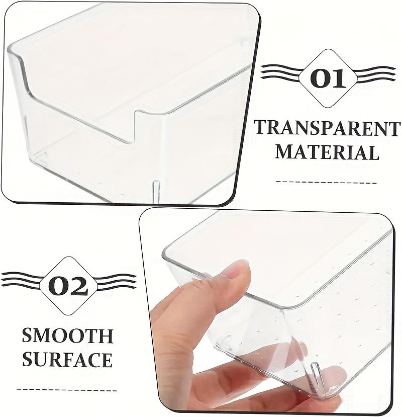 2-piece plastic storage box set - stackable drawer and desktop organizer separated, no assembly required, free combination modular system, suitable for cosmetics, office, kitchen, bathroom, wardrobe - transparent drawer organizer box